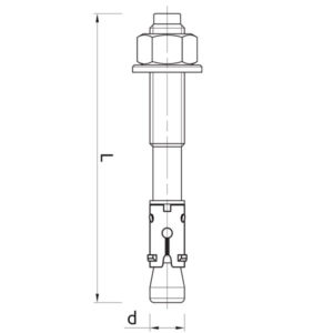 Анкерный болт Rawlplug сталь А4 R-XPTIIA4-24260/10